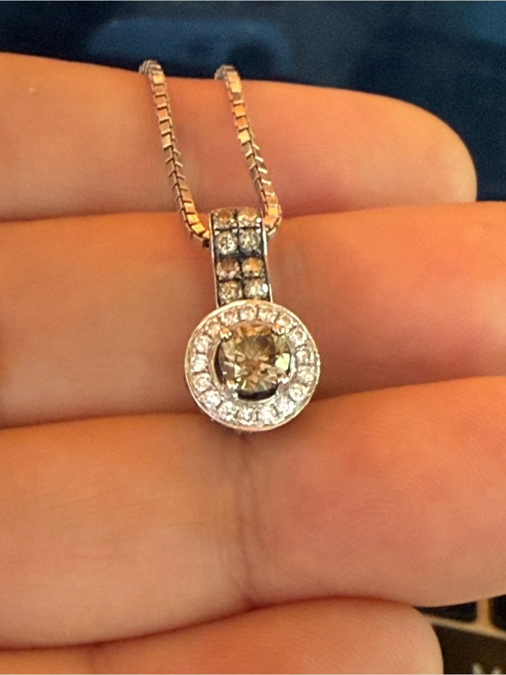 LeVian 14k white gold diamond Pendant Necklace